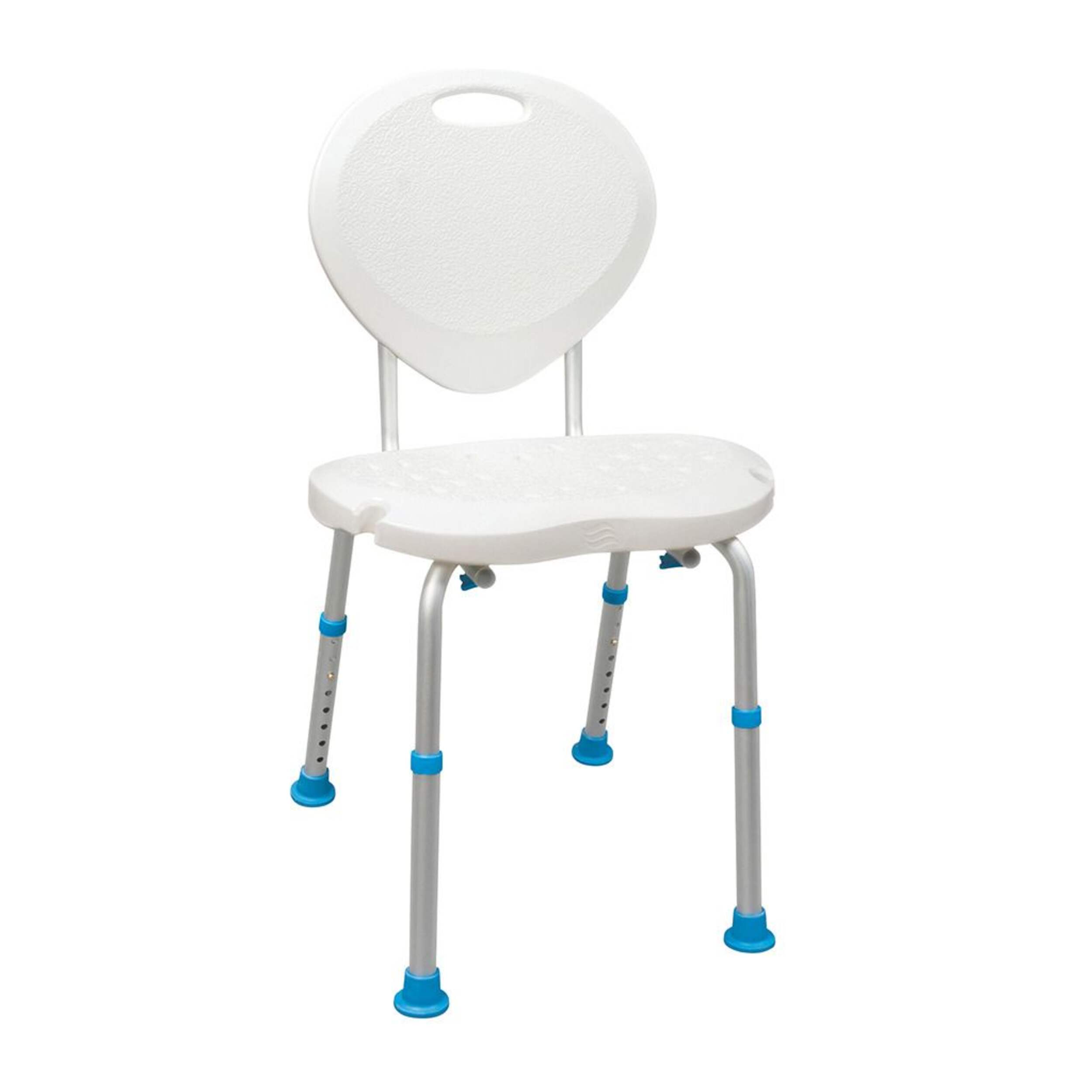 AquaSense Height Adjustable Anti-Slip Bathtub & Shower Safety Seat/Chair with Backrest, White, 15 to 22-in Height Front_Angled_Right