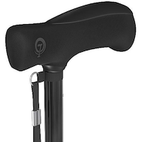 Drive Medical Replacement Handle Cover For HurryCane Freedom & HurryBright Canes, Black Front_Angled_Left