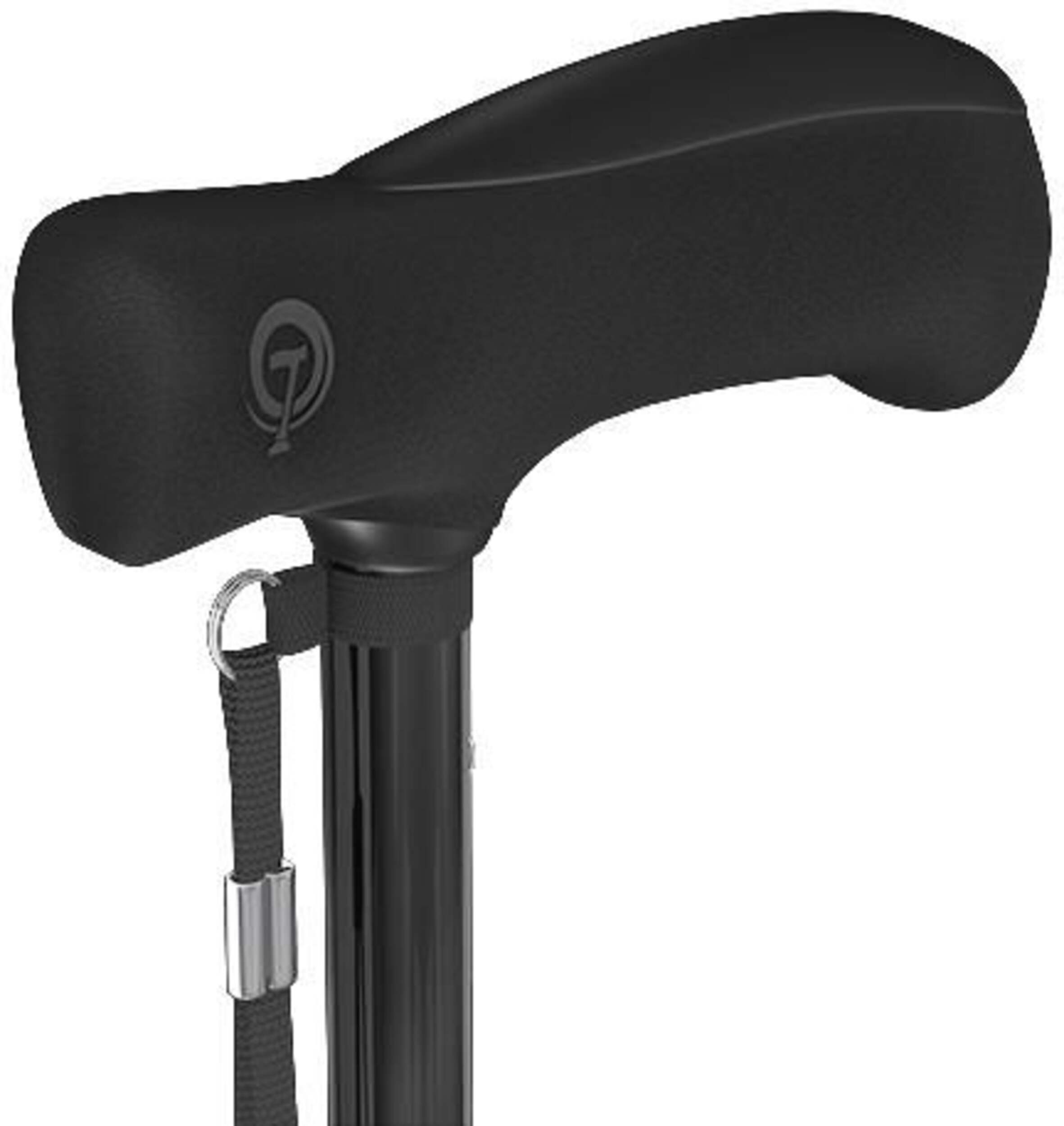 Drive Medical Replacement Handle Cover For HurryCane Freedom & HurryBright Canes, Black Front_Angled_Left