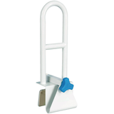 AquaSense Adjustable Steel Bathtub Safety Rail/Grab Bar Handle, White Front_Angled_Right