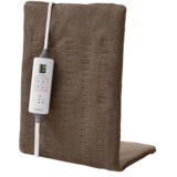 Sunbeam XpressHeat King Size Electric Heating Pad For Muscle & Joint Pain, Brown Front_Angled_Left