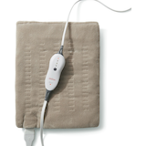 Sunbeam Premium Electric Heating Pad For Muscle & Joint Pain, Standard Size, Beige Front_Flat