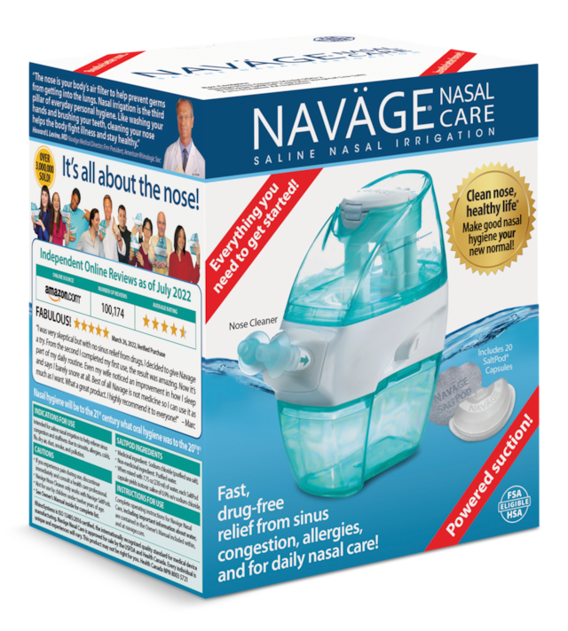 Navage Nasal Care Saline Nasal Irrigation Starter Bundle with 20 ...