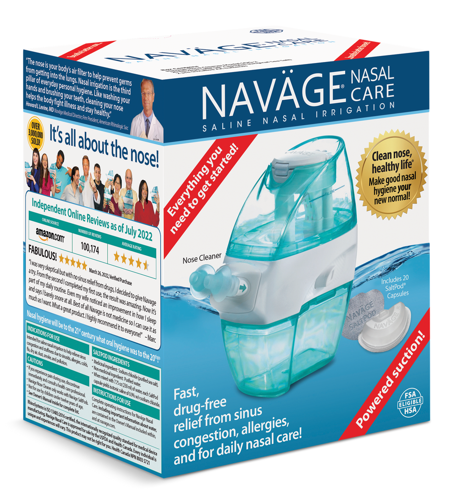 Navage Nasal Care Saline Nasal Irrigation Starter Bundle with 20