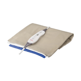 Sunbeam Moist & Dry Electric Heating Pad For Muscle & Joint Pain, Standard Size, Beige Front_Angled_Right