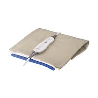 Sunbeam Moist & Dry Electric Heating Pad For Muscle & Joint Pain, Standard Size, Beige Front_Angled_Right