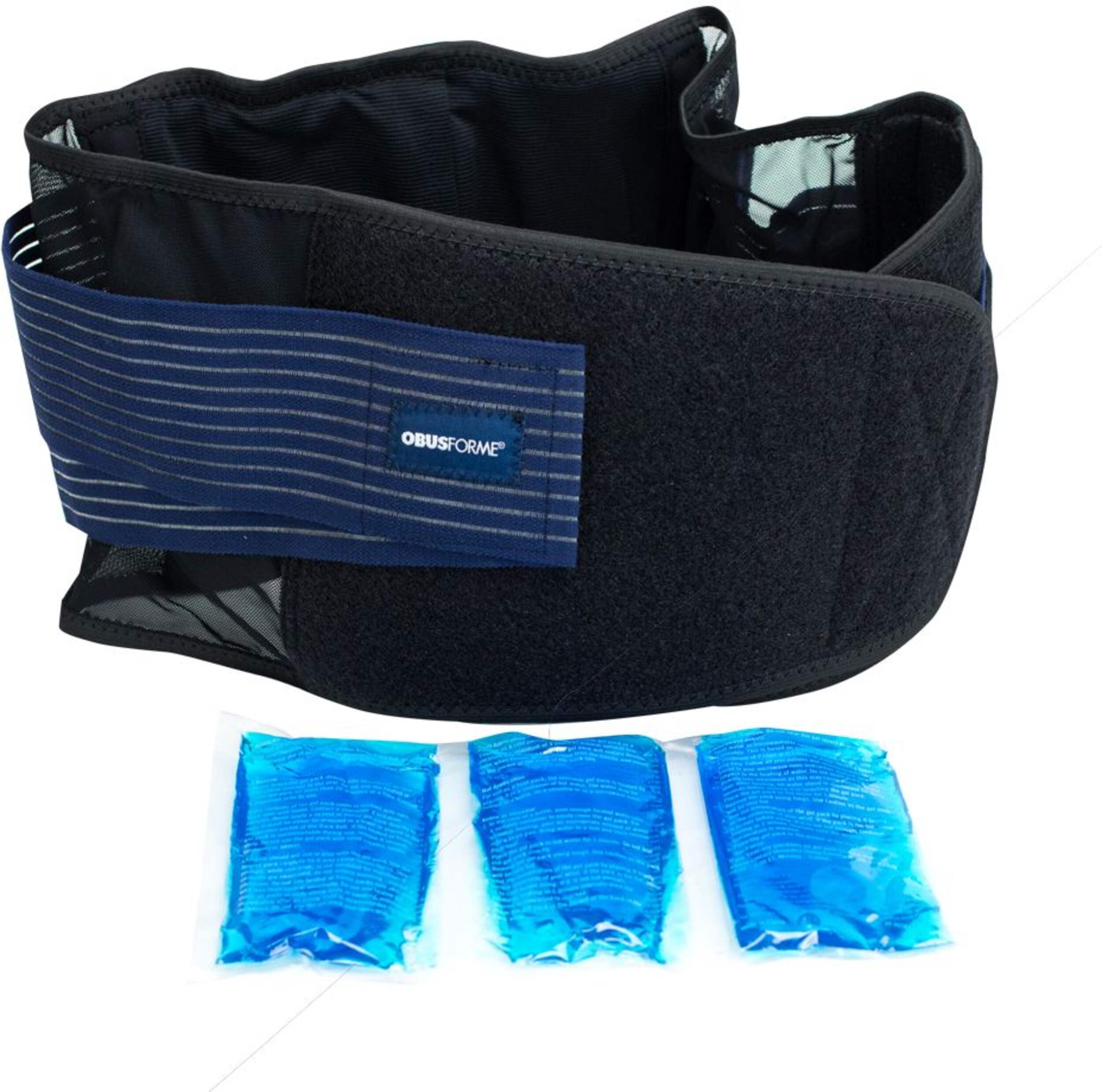 ObusForme Adjustable Back Support Belt/Brace, with Hot/Cold Gel Packs Composite_or_Mixed