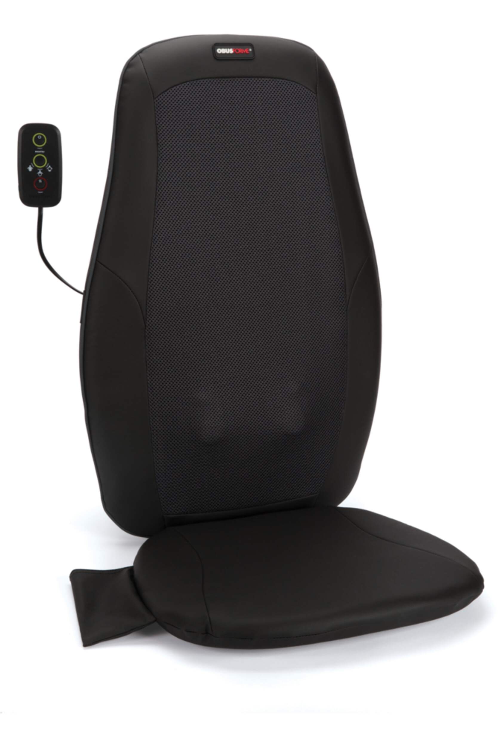 ObusForme Shiatsu Lumbar/Lower/Upper Back Massage Chair Cushion with Heat For Office Chair/Home/Car Front_Angled_Right