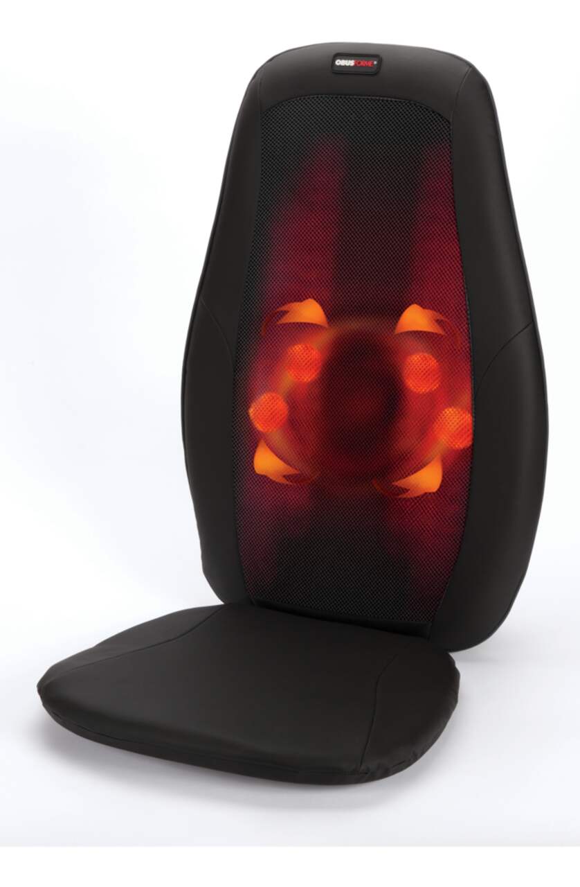 ObusForme Shiatsu Lumbar/Lower/Upper Back Massage Chair Cushion with Heat  For Office Chair/Home/Car