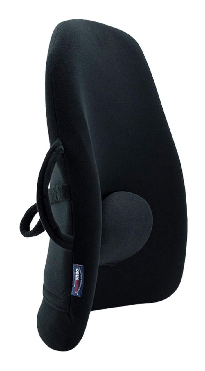 Coussin de soutien portatif à dossier bas ObusForme avec coussin lombaire  pour chaise de bureau/maison/voiture