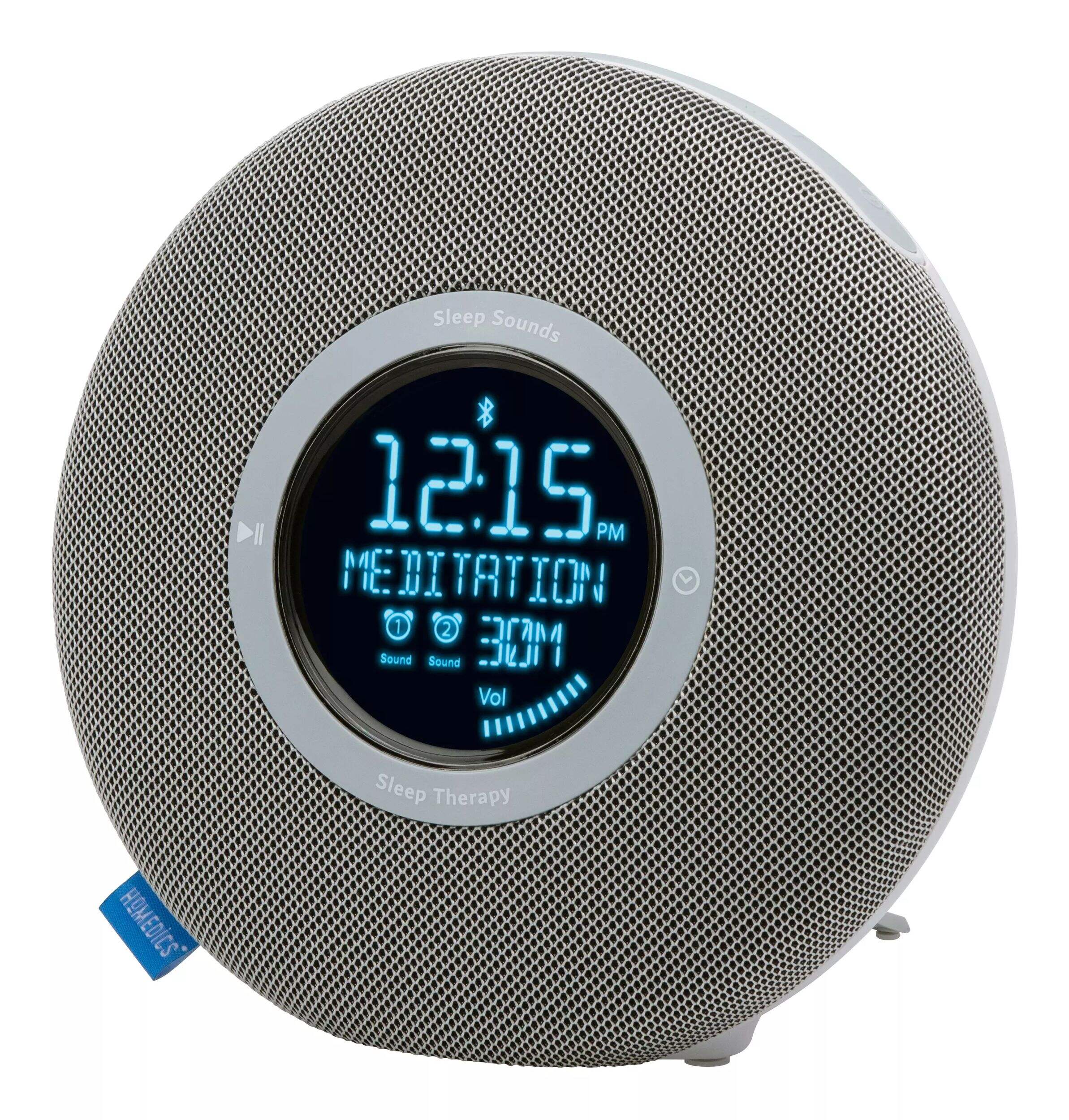 HoMedics Deep Sleep Revitalize White Noise Sleep Sound Machine with Alarm Clock Front_Angled_Left