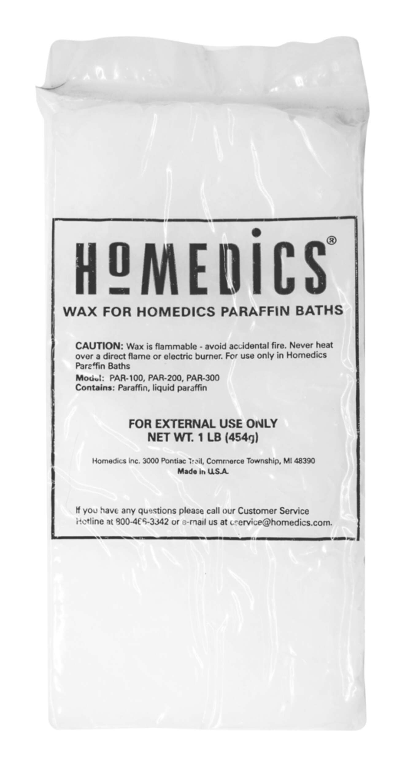 HoMedics ParaSpa Plus Wax Refill Pack For Paraffin Hand/Foot Bath with 20 Liners, 1-lb, 2-pk Front_Flat