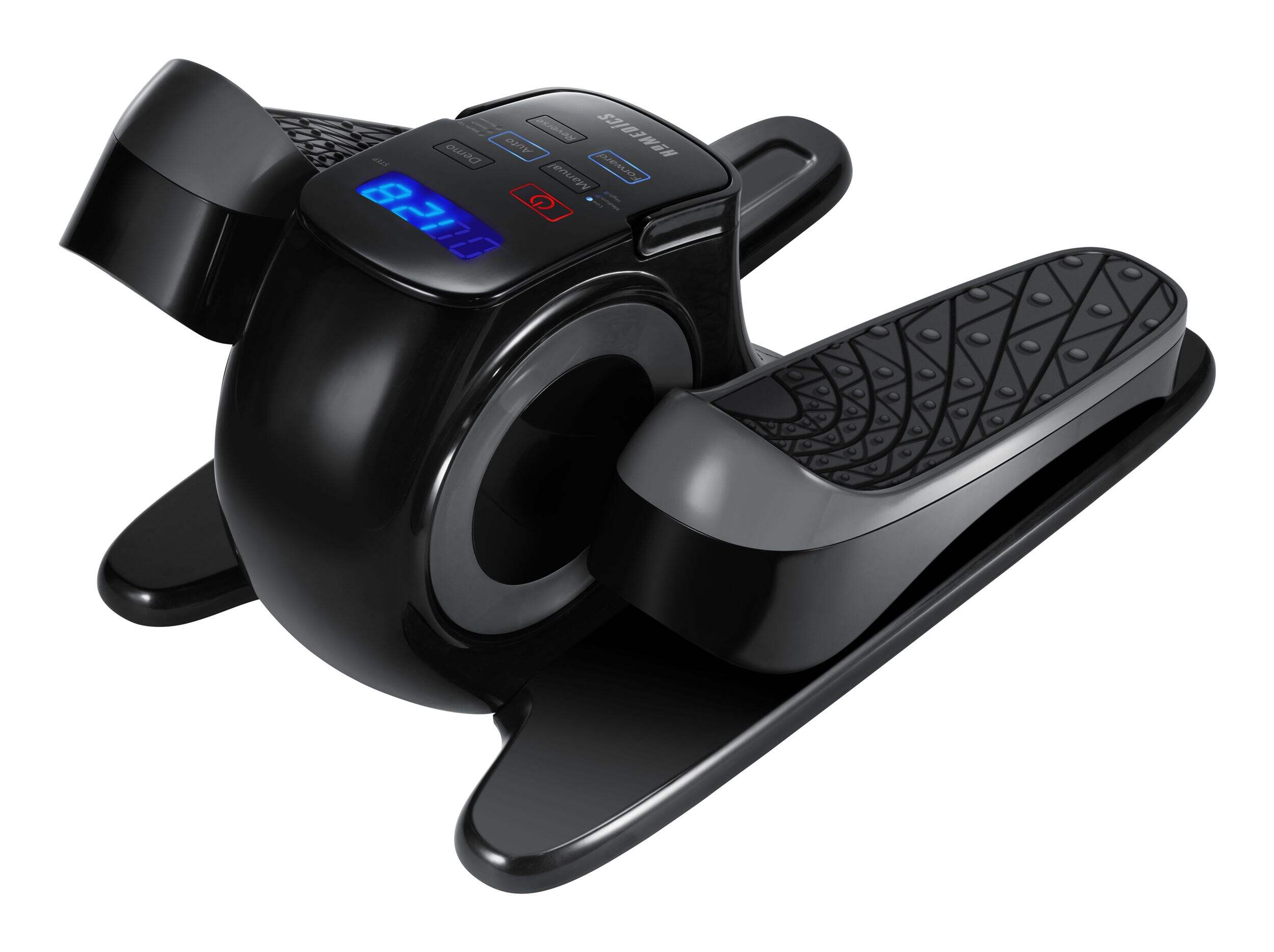 HoMedics StayFit Mini Stepper Under Desk Elliptical Exercise Trainer with Step Counter Front_Three_Fourths_Angled_Left