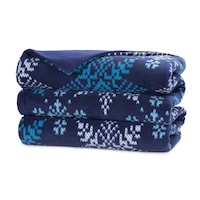 Sunbeam Electric Heated Throw, Blue Snowflake