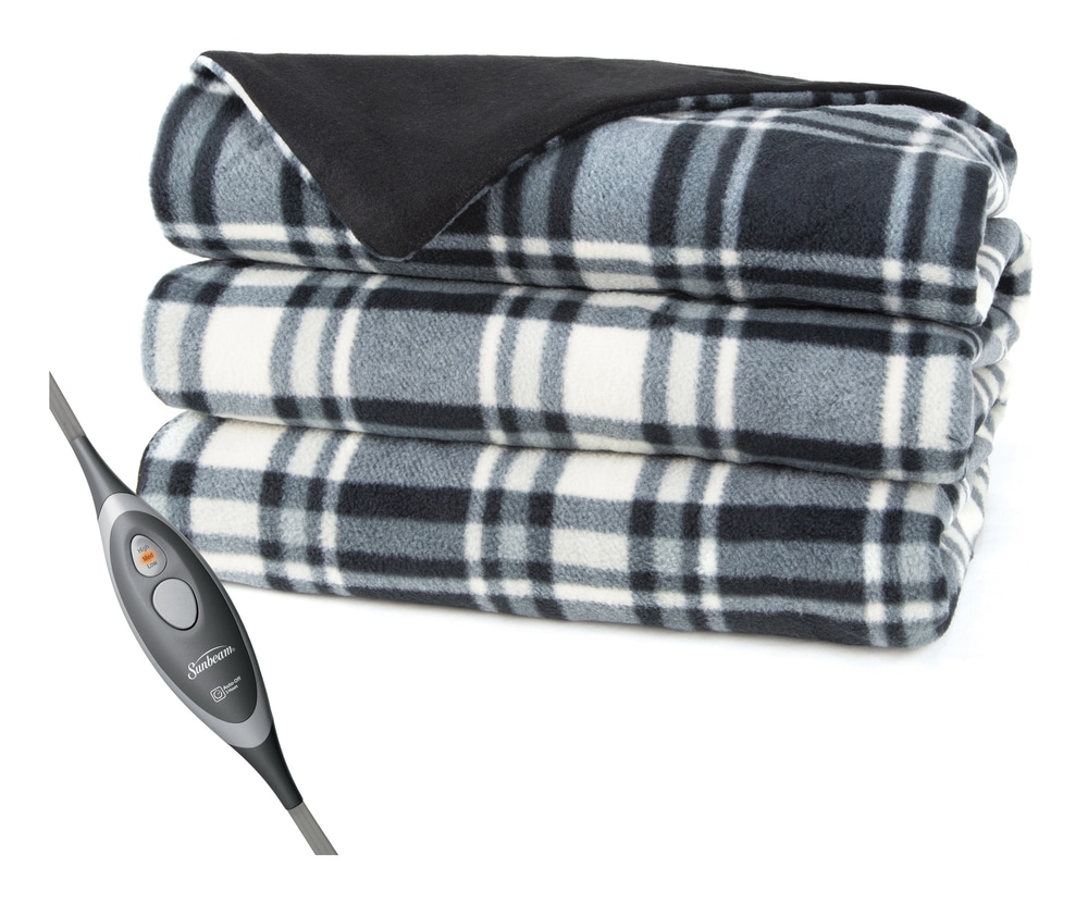 Sunbeam Heated Throw, Sapphire Blue Canadian Tire