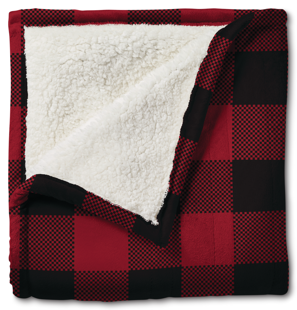 Sunbeam MicroMink/Sherpa Heated Throw Blanket, Buffalo Plaid