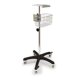 Bios Diagnostics Rolling Stand with Basket For Clinical Professional Blood Pressure Monitor Front_Three_Fourths_Angled_Right