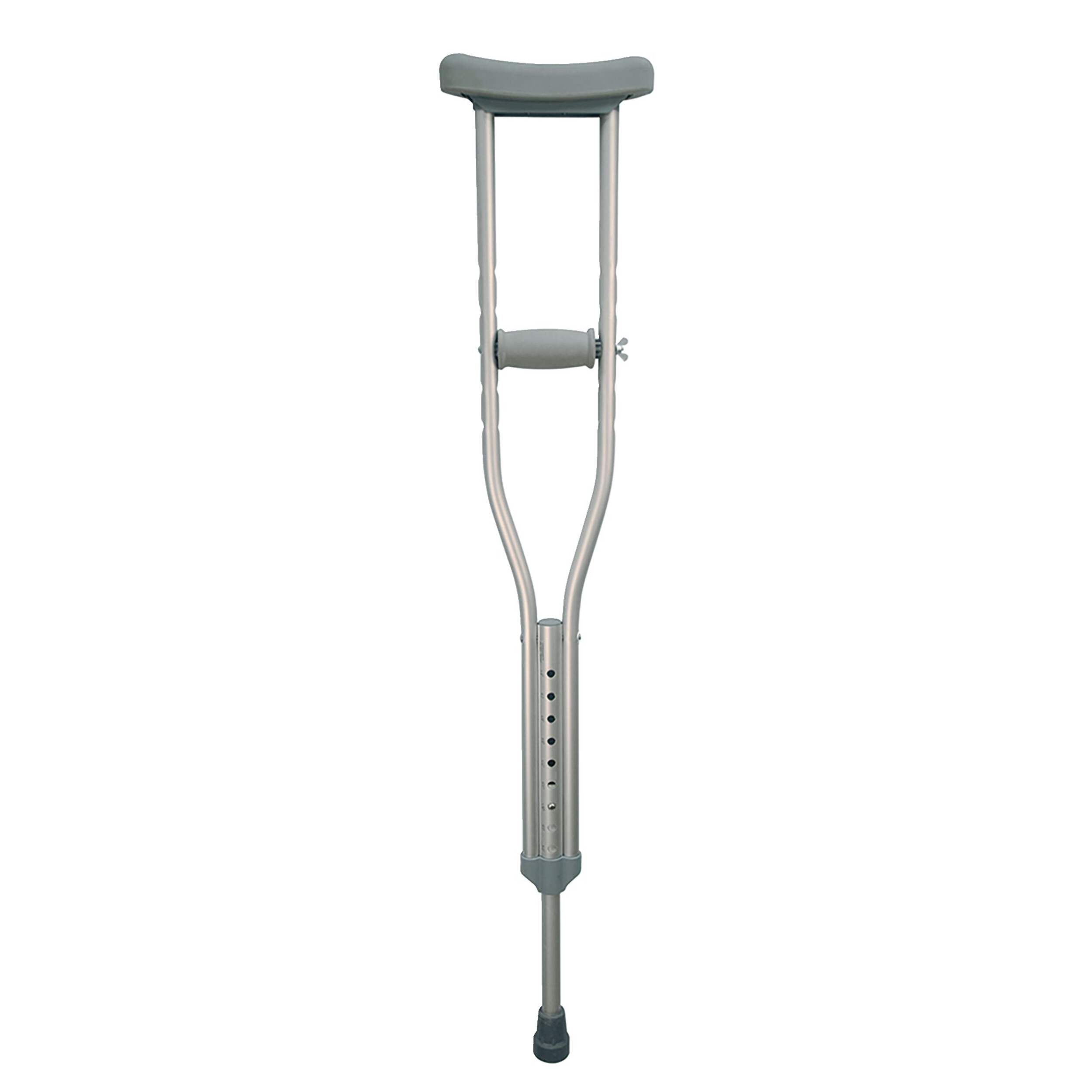 Bios Living Height Adjustable Lightweight Aluminum Padded Crutches, Adult, Medium, 2-pc Front_Flat