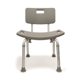 Bios Living Height Adjustable Bathtub & Shower Bench/Chair/Seat with Backrest & Handles, Grey, 14 to 21-in Height Front_Flat