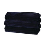 Sunbeam Plush Ribbed Velvet Electric Heated Throw Blanket with 3-Hour Auto-Off, Maritime Blue Front_Angled_Left