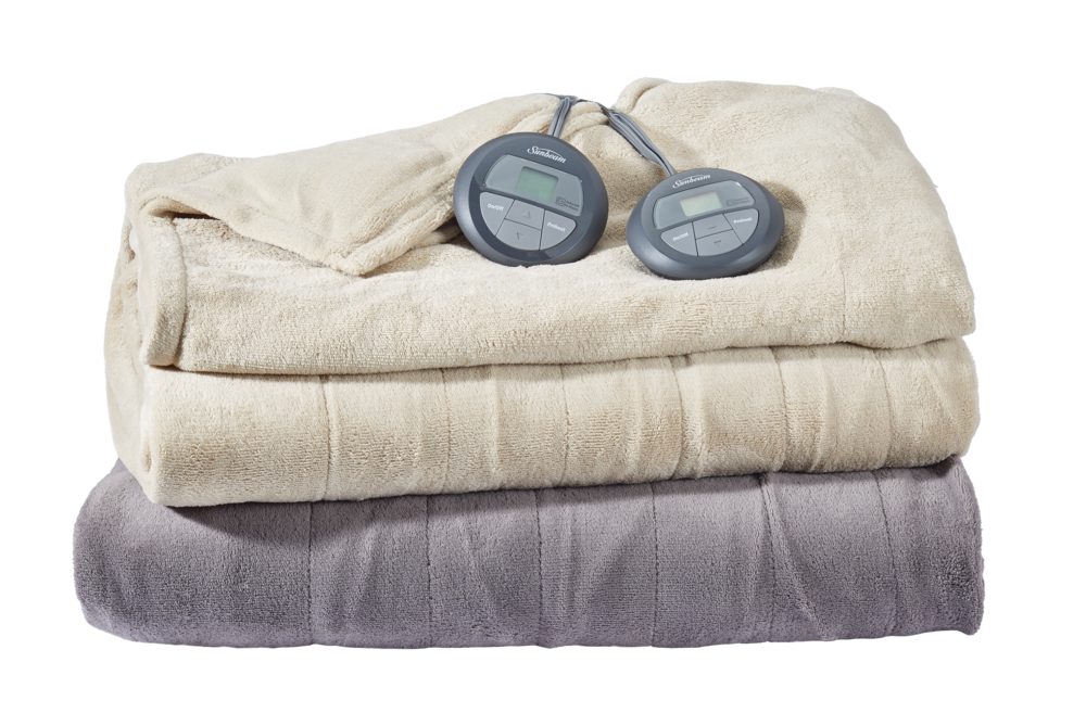 Sunbeam Microplush Electric Heated Throw Blanket with Full/Queen Dual