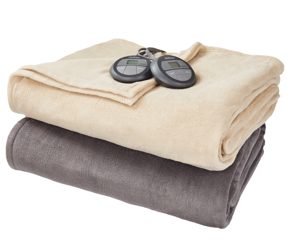 Inducir Exactamente acento Sunbeam Microplush Electric Heated Throw Blanket with Full/Queen Dual  Control, Brushed Nickel | Canadian Tire