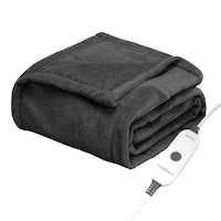 Sunbeam Microplush Heated Throw with Foot Pocket
