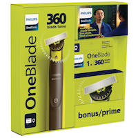 Tondeuse Philips OneBlade avec tête en prime Front_Angled_Right