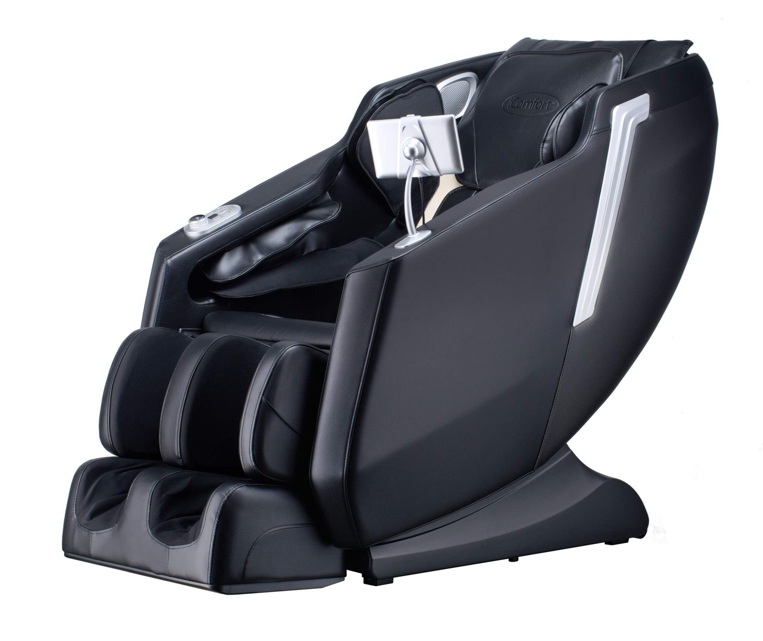 iComfort IC4500 Massage Chair, Black Front_Three_Fourths_Angled_Left