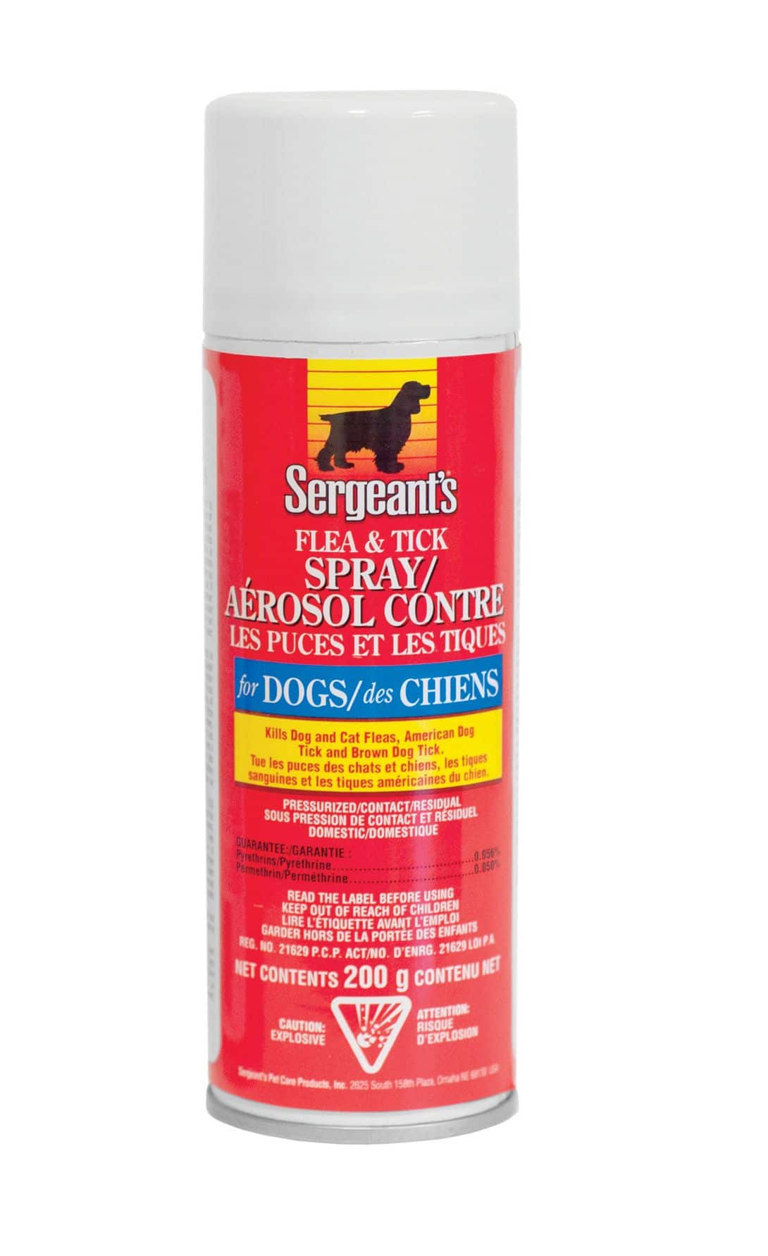 Dog top flea spray