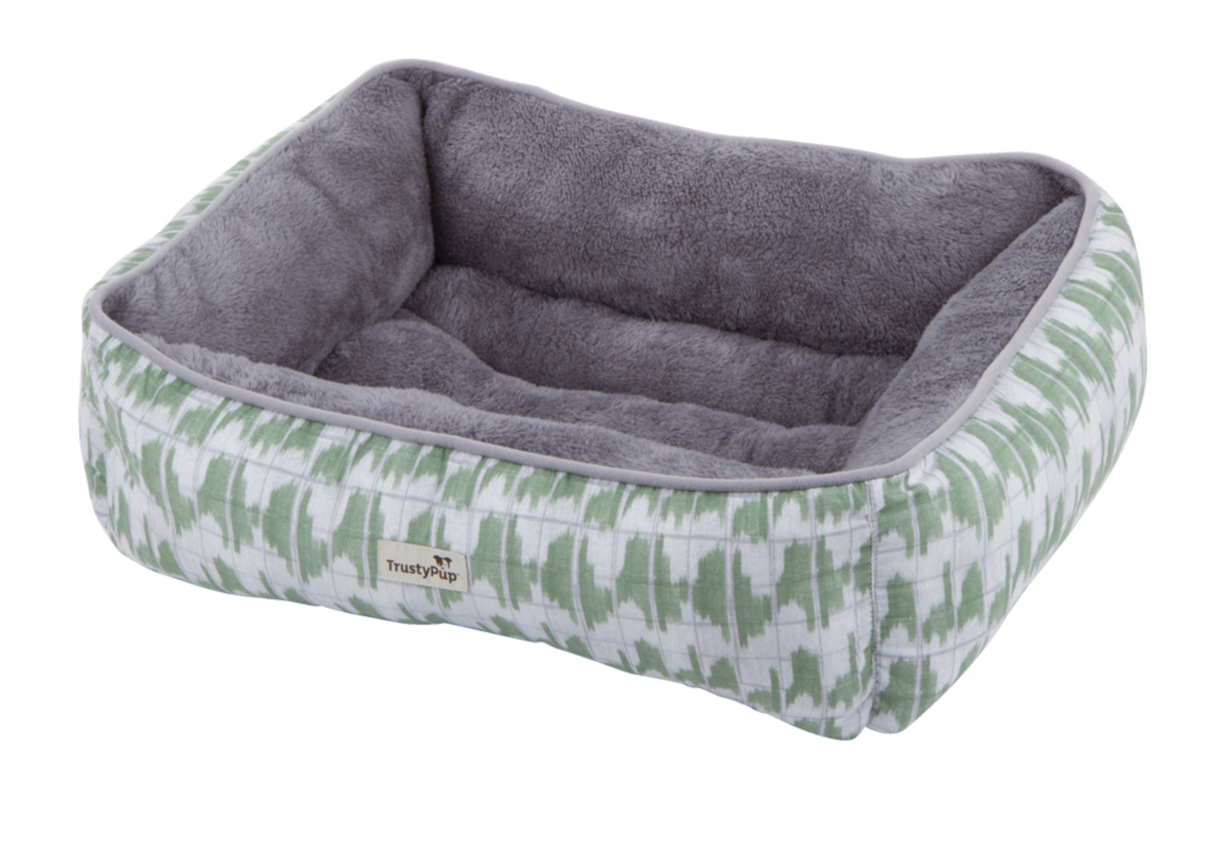 Lit TrustyPup Dream de luxe 2 tons pour chiens, lavable, 25 x 21 po, gris foncé Front_Angled_Left