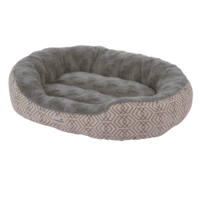 TrustyPup Comfort Oasis 2-Tone Memory Foam Dog Bed, 32-in x 24-in, Dark Grey
