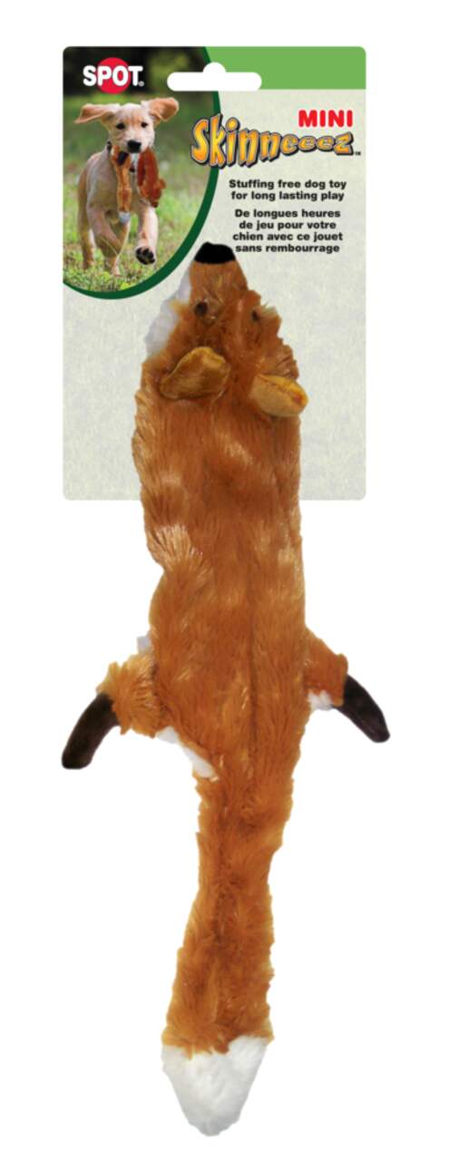SPOT Mini Skinneeez Durable Squeak Animal Dog Toy Assorted Styles