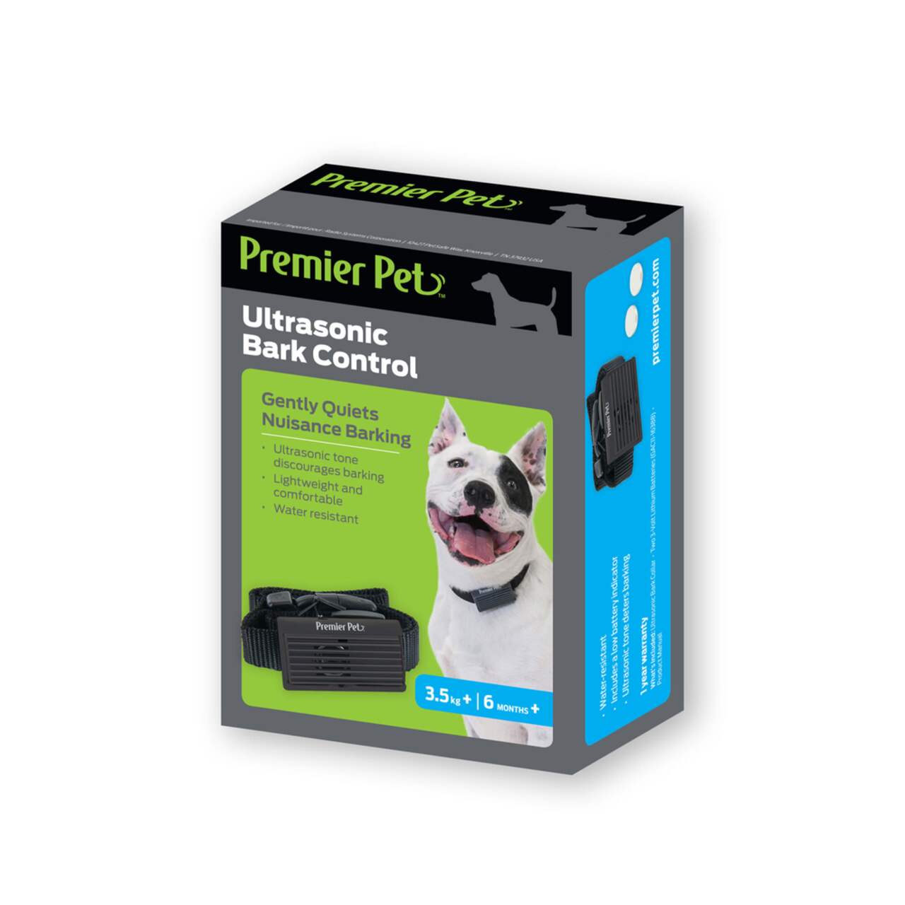 Premier Pet Ultrasonic Dog Bark Control Collar Water Resistant and Adjustable
