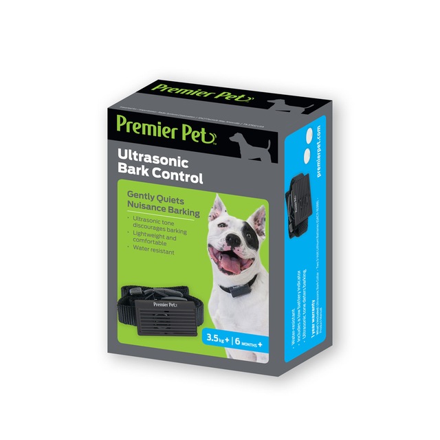 Premier Pet Ultrasonic Dog Bark Control Collar, WaterResistant and