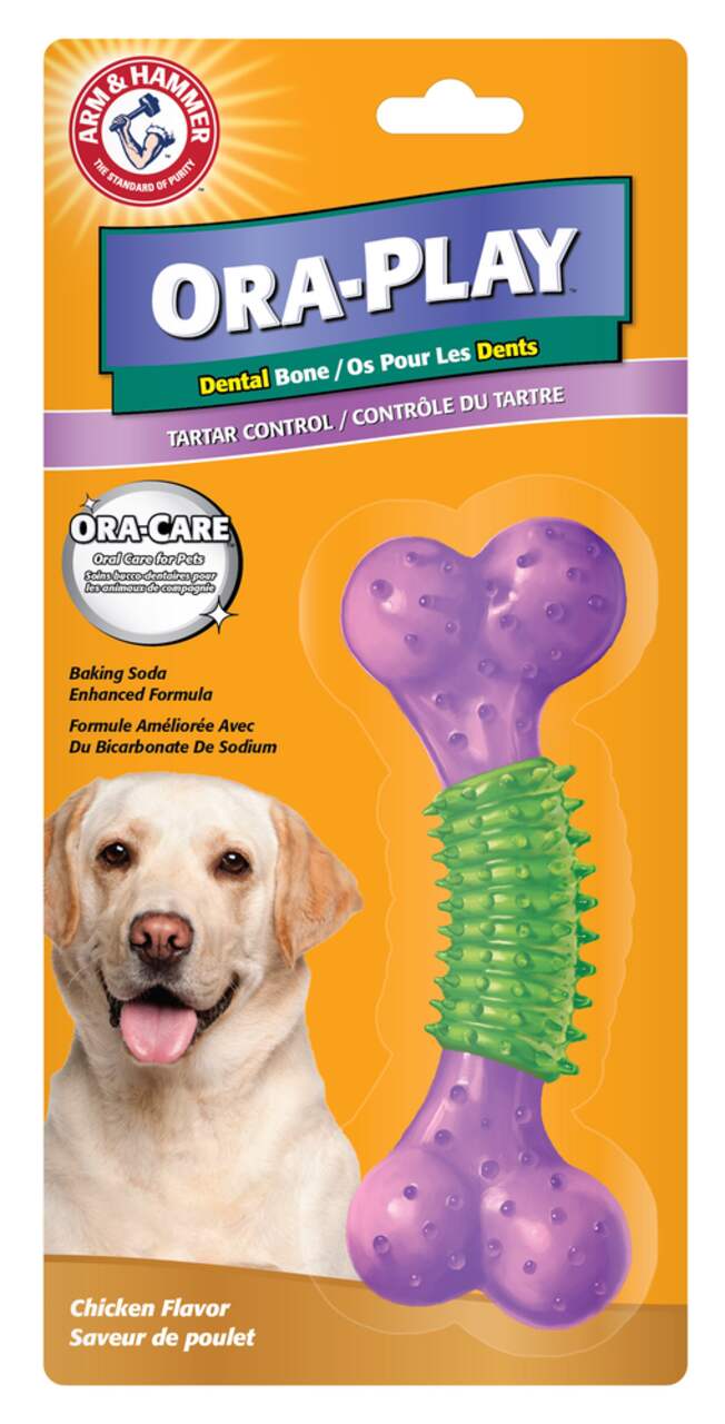 Arm & Hammer Dental Ora Play Dental T-Bone Dog Toy