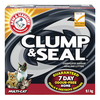 Arm & Hammer Clump & Seal Multi-Cat Clumping Cat Litter, Odour Control, 9.1-kg Front_Flat