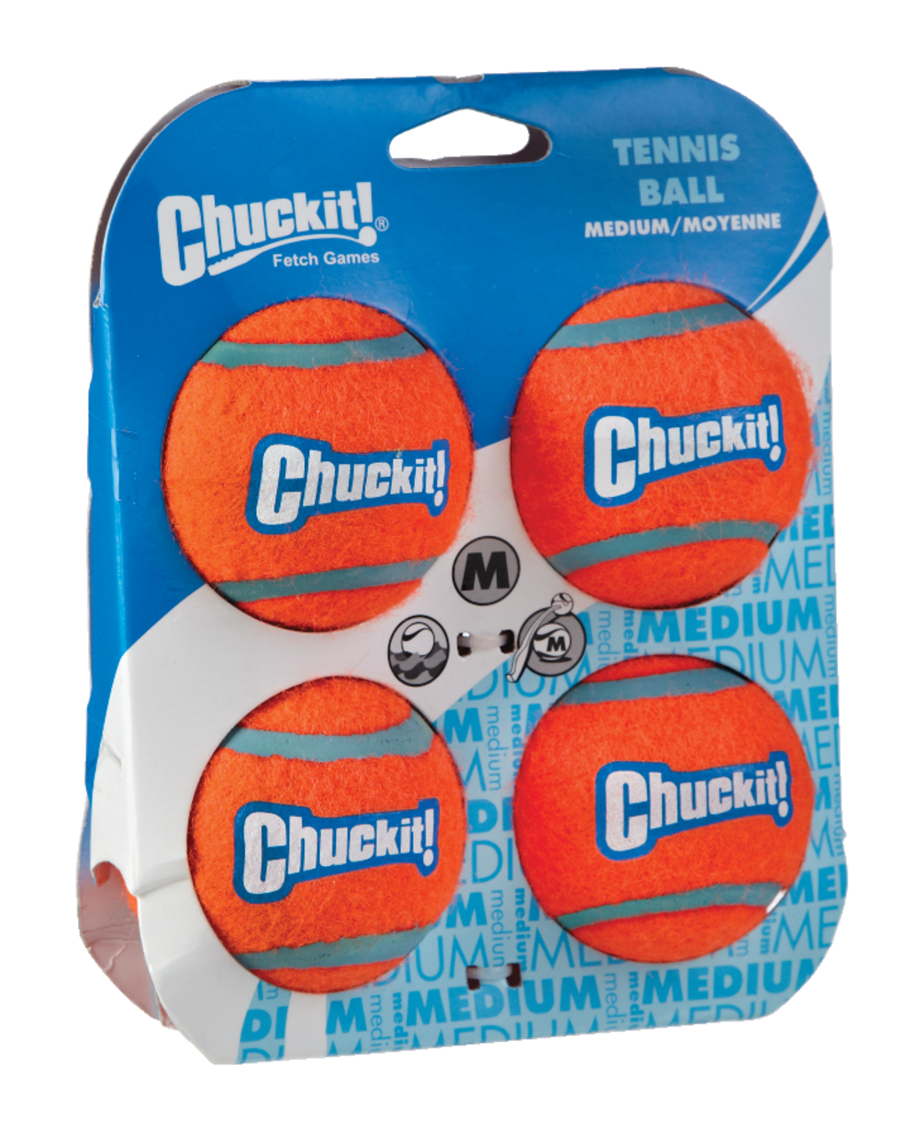 Chuckit Tennis Ball Dog Toys Medium 4 pk Orange