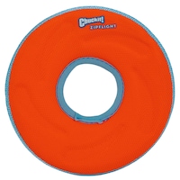 Chuckit! Zipflight Amphibious Flying Ring Dog Toy, Medium, Orange Front_Flat