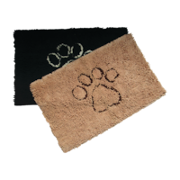 PAWS UP! Non-Slip Wet Pet Mat, Washable, 31-in x 20-in, Assorted Colours