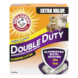 ARM & HAMMER™ Double Duty Clumping Cat Litter, Advanced Dual Odour Control, 18-kg Front_Elevated