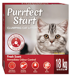 Litière agglomérante Purrfect Start, parfumée, 18 kg Front_Elevated