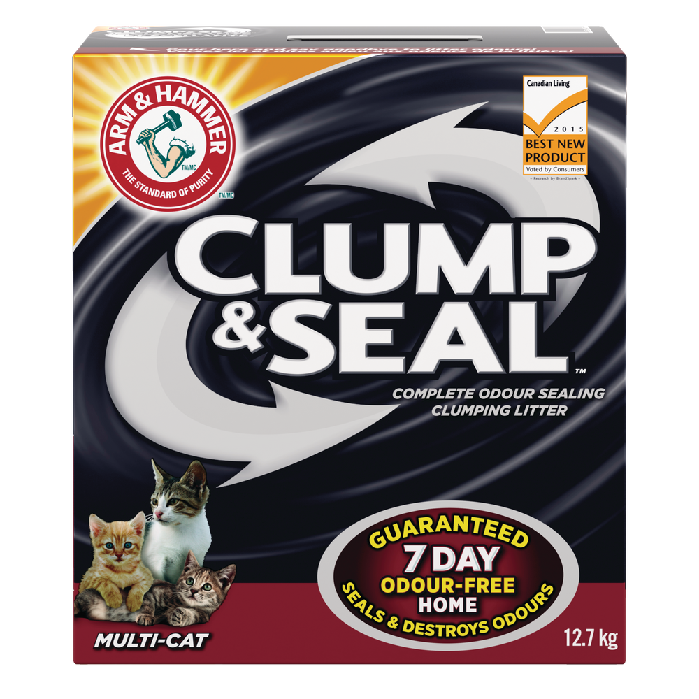 Arm & Hammer Clump & Seal MultiCat Clumping Cat Litter, Scented, 12kg