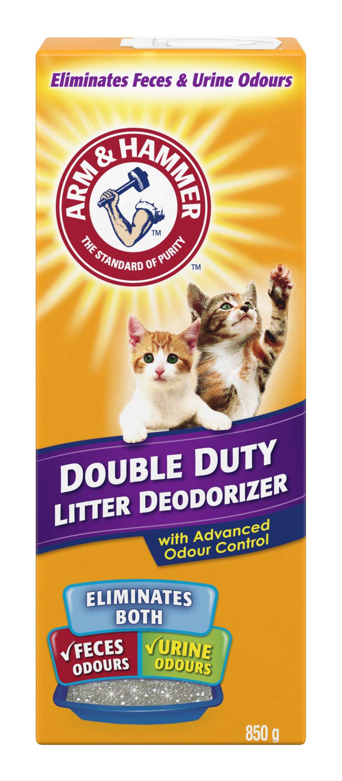 Arm & Hammer Double-Duty Cat Litter DeOdourizer with Advanced Odour Control, 850-g Front_Elevated