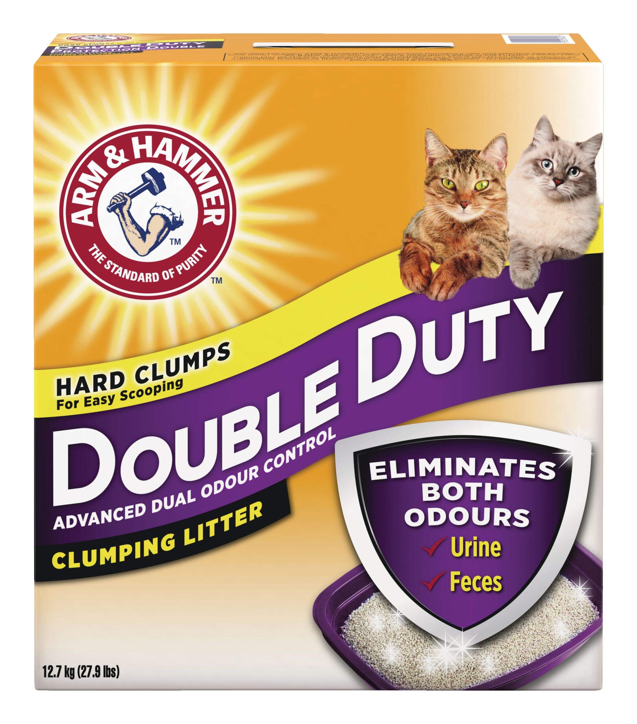 Arm & Hammer Double Duty Clumping Cat Litter, Advanced Dual Odour Control, 12.7-kg Front_Elevated