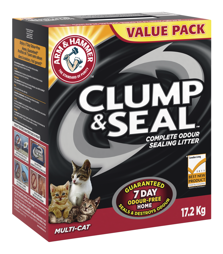 Arm & Hammer Clump & Seal MultiCat Clumping Cat Litter, Odour Control