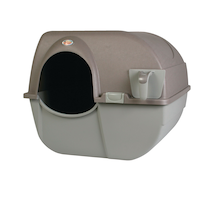 Omega Paw Roll 'n Clean Cat Litter Box, Large, Grey