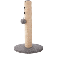 Poteau griffoir durable en sisal pour chats Petco, 19 po, gris Front_Flat