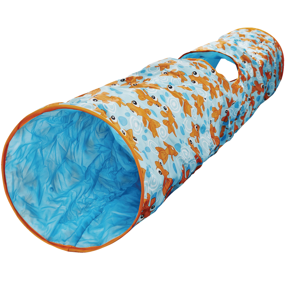Petco Nylon Pipe Cat Tunnel, 51in x 9.5in, Blue Canadian Tire