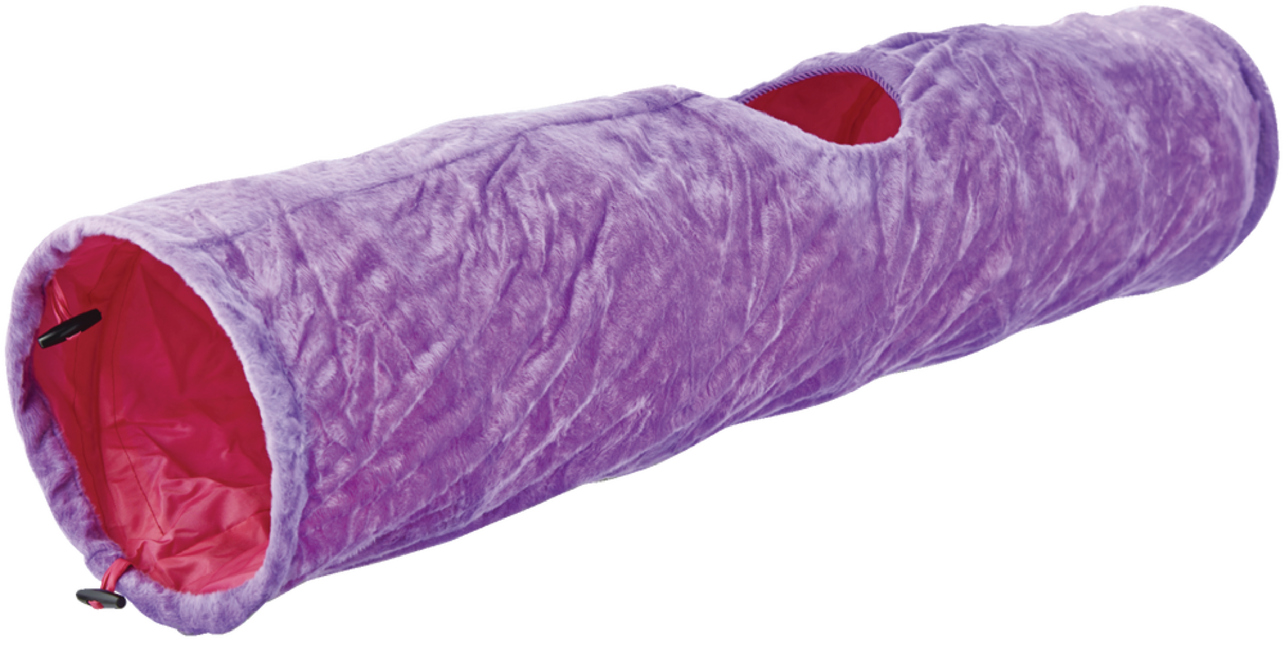 Tunnel froissable en peluche douce pour chats Petco, 36 x 10 po, bleu